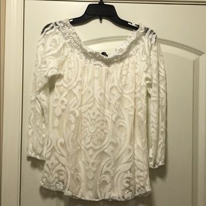 White off the shoulder top